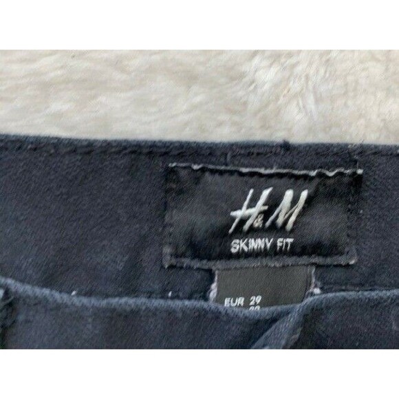 H&M Womens Jeans Size 29 Black Skinny Fit Stretch Mid Rise - Picture 4 of 4